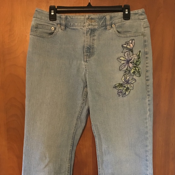 Ann Taylor Denim - Ann Taylor Loft Women's Jeans Boot Cut Floral Sz 8